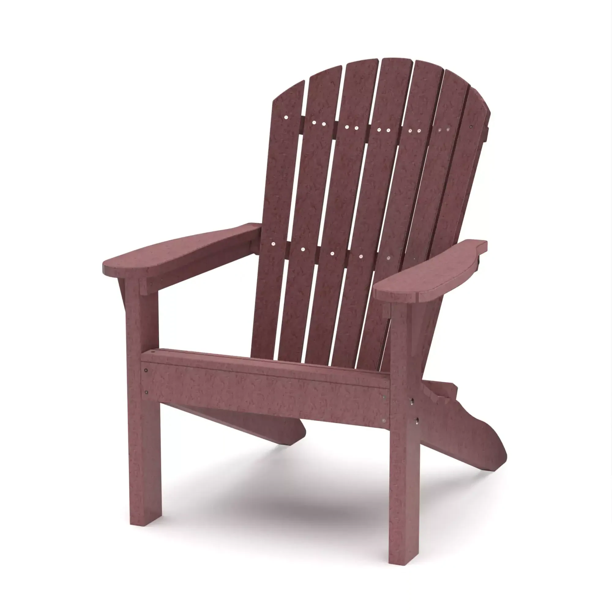 Redwood Adirondack chair for outdoor garden seating.